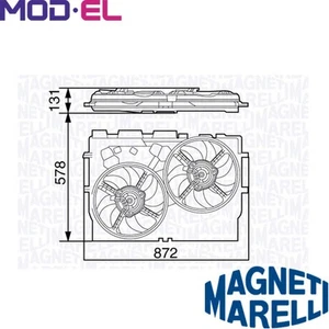 FAN RADIATOR 069422583010 FOR FIAT DUCATO/Bus/Van/Platform/Chassis 2.3L 4cyl - Picture 1 of 6