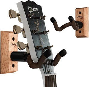 Colgador Guitarra Elettrica Acustica Bajo Madera Cerezo Montaje Pared 2 Pz - Foto 1 di 12