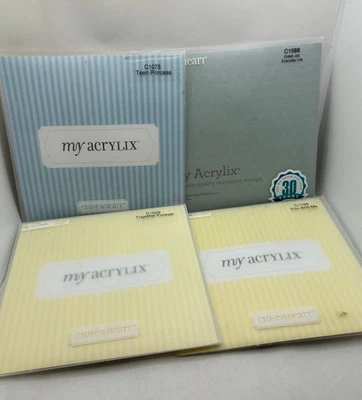 Лот из 4 акриловых марок Close To My Heart для скрапбукинга рукоделия штамповки - Изображение 1 из 4