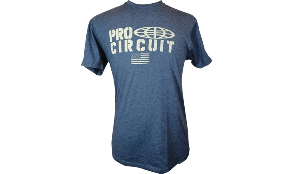 Pro Circuit Logo Flag T-Shirts Sm Heathered Navy 646200-010 - Image 1 of 1