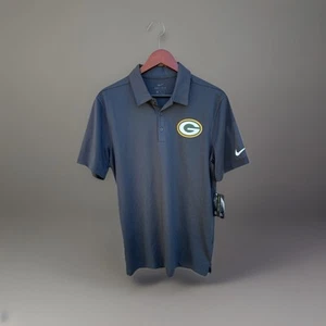 NWT  Green Bay Packers Nike Polo Shirt Gray Size Medium  - Picture 1 of 5