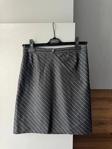 Vintage MOSCHINO CHEAP AND CHIC Luxury Stiped Midi Skirt - Picture 1 of 5