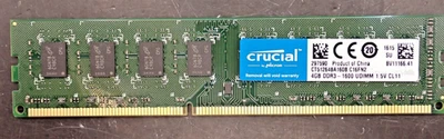 Crucial 4Gb CT51264BA160B PC3 12800 DDR3 Desktop Memory (M15) - Image 1 of 2