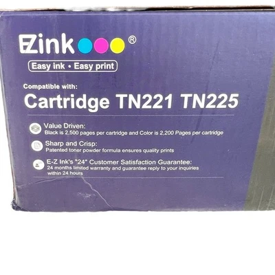 EZ Ink Brother TN221 TN225 (6852723) Compatible Toner Cartridge 4 Pack READ - Image 1 of 4