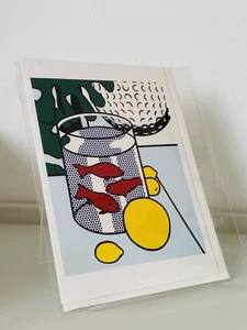 Vintage ROY LICHENSTEIN Authentic Showcard ‘Still Life With Goldfish Bowl’ - Picture 1 of 3