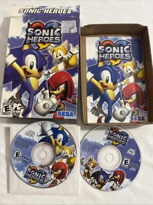 RARE Sonic Heroes Big Box PC CD-ROM Game 2004 SEGA USA Open Box - Image 1 of 4