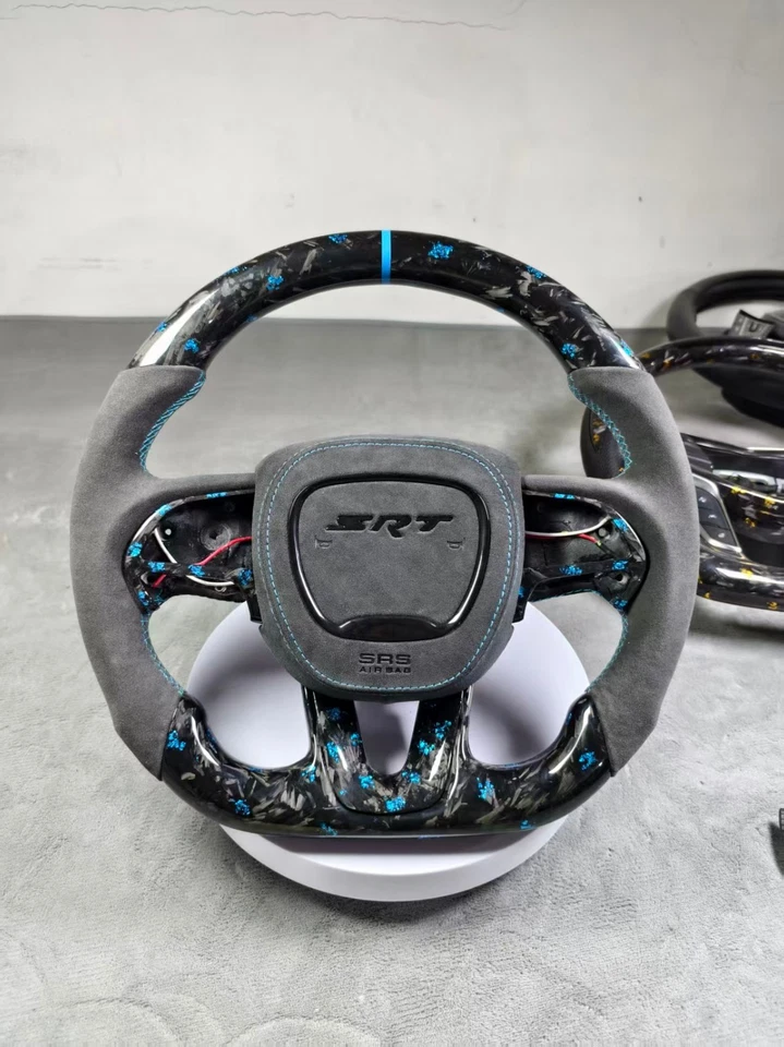 Forged Carbon fiber  Steering Wheel Fit Dodge Charger Hellcat Jeep SRT8 2015+ - Image 1 of 4