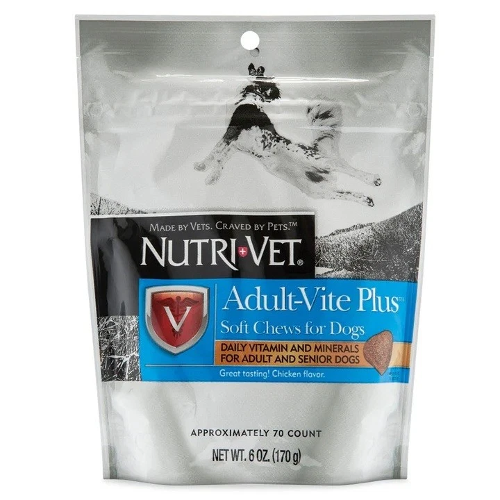 Nutri-Vet Adult-Vite Plus Soft Chew Vitamins for Adult & Senior Dogs-70 ct - Image 1 of 1