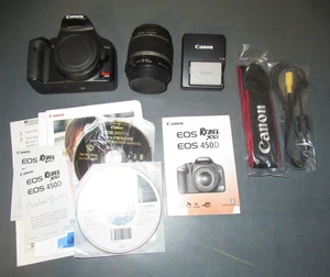 Canon EOS Rebel XSi / EOS 450D 12.2MP DSLR Camera w/ 18-55mm Lens - Picture 1 of 6