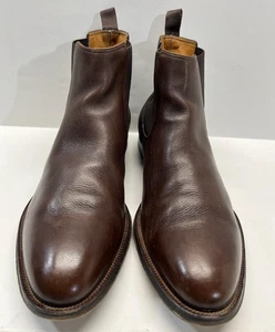Barneys New York Herren Stiefel Größe 9,5 Braun Leder Knöchel Chelsea Italien - Bild 1 von 8
