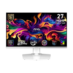 MSI MAG 272QPW QD-OLED X28 27" QHD QD-OLED 280Hz 0.03ms Gaming Monitor - White - Picture 1 of 20