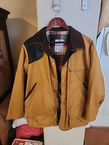 MEN'S VINTAGE 70s BLACK SHEEP HUNTING CANVAS JACKET MEDIUM BLANKET GAME LINED - Picture 1 of 7