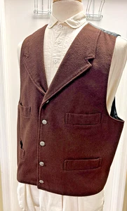 Bürgerkriegszeit - spätviktorianische Western/Cowboy Herren braune Wollweste - Gr. 46" - Bild 1 von 17