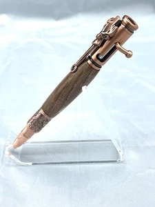 Handcrafted, Deer Hunter Ink Pen, Antique Copper. Awesome Walnut Hard Wood! - Picture 1 of 4