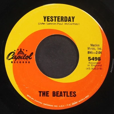 BEATLES: yesterday / act naturally CAPITOL 7" Single 45 RPM - Image 1 of 2