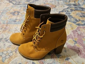 Timberland Tillston Wheat Nubuck Leather Pumps Boots Womens Size 8.0 A1KJH 3.25" - Picture 1 of 10