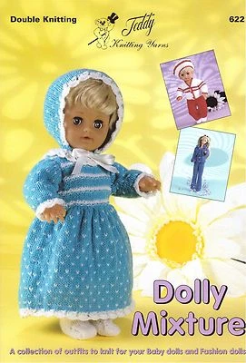 622 Dolly Mixture knitting book in DK  - dolls & premature babies - Image 1 of 3