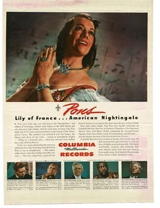 1944 Columbia Masterworks Records Lily Pons Vintage Print Ad - Picture 1 of 1