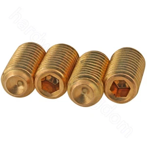Cup Point Grub Screws Brass Hexagon Socket Allen Bolts Screw M3 M4 M5 M6 M8 M10 - Picture 1 of 7
