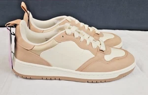 Hellbraune weiße modische Damen-Sneaker Memory Foam Einlegesohle! Netty Wild Fable. Gr. 8,5 - Bild 1 von 10