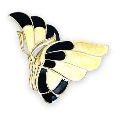 Vintage butterfly brooch Trifari 1980s/1990s gold tone & enamel brooch - Image 1 of 4