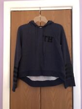Tommy Hilfiger Sport Navy Blue TH Decal Pullover Drawstring Hoodie Size Small