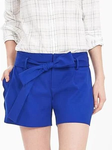 NUEVO Pantalones Cortos para Caminar Banana Republic Para Mujer Borde de Vieira Elastizados Corbata Azul 4 10 Nuevos con Etiquetas - Imagen 1 de 7