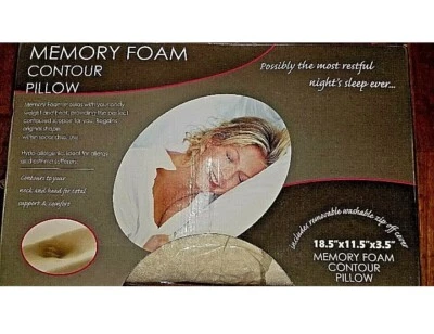 😴🛏️NUEVO EN CAJA - ESPUMA VISCOELÁSTICA CONTORNEADA CUELLO SISTEMA SUEÑO ALMOHADA CON FUNDA DE ALMOHADA Foto 1 de 4