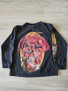 VTG Yu-Gi-Oh! Shonen Jumps 1996 Kazuki Takahashi Black Long Sleeve Boy's Size 4 - Picture 1 of 6