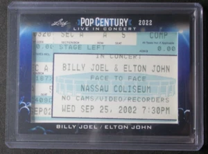 2022 Leaf Pop Century Live in Concert Ticket Elton John Billy Joel Nassau 2002 - Picture 1 of 2
