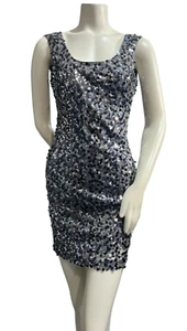 Guess Dress Womens size 2 Gray Sequin Sleeveless Party Club Stretch Lined - Picture 1 of 4