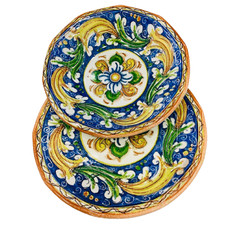 SET PIATTI DA 12 PEZZI STILE BAROCCO PIATTO FONDO PIANO SERVIZIO TAVOLA VERSACE