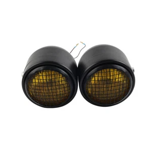 Motorcycle Twin Dominator Headlight Dual Lamp Street Double Headlight Front - Picture 1 of 8