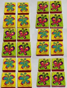 Set of 24 Mini Tattoo Boxes with 4 Mini Butterflies Tattoos on One Sheet - Picture 1 of 2