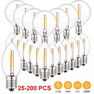 200 Pack G40 C7 Outdoor Patio Globe Replacement Light Lamp Bulbs fits E12 Base - Picture 1 of 20