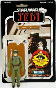 1983 Kenner Star Wars ROTJ Rebel Commando Figure w/ Cardback - Picture 1 of 10