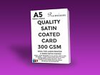 A5 WHITE SATIN SILK CARD 300 Gsm LASER PRINTERS - 50 SHEETS DEAL OFFER SALE