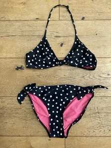 H&M Girls Black Spotty Bikini Age 12-14 - Picture 1 of 1