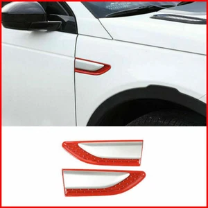 2Pcs Red Side Air Flow Vent Fender Trim For Land Rover Discovery Sport 2015-2021 - Picture 1 of 7