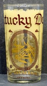 1974 KENTUCKY DERBY Vintage HORSE RACE Mint Julep CANONERO ERROR Souvenir Glass - Picture 1 of 6