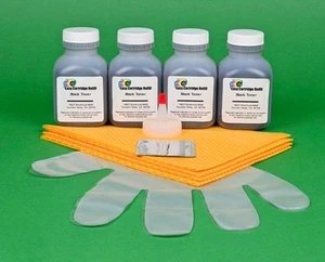 HP 1200n 1200se 1220 1220se 15X Four Toner Refill Kit. By Easy Cartridge Refill - Zdjęcie 1 z 1