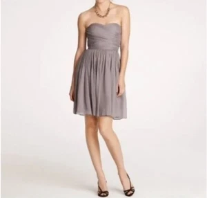NWT J.Crew Women's Formal Dress Marbella Strapless in Silk Chiffon Size 10 790 - Picture 1 of 10