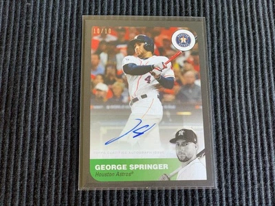 2019 TOPPS REFLECTIONS GEORGE SPRINGER *BLACK AUTO #10/10*  ASTROS - Image 1 of 2