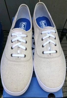 Zapatilla deportiva informal Keds Champion Ortholite para mujer talla 9 color natural Oxford con cordones Foto 1 de 4