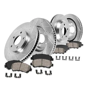 Callahan Front and Rear Brake Kit For 2016 2017 2018 Drilled Slotted Upgrade - Picture 1 of 6
