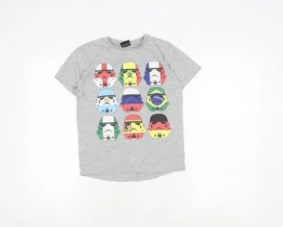 Next Boys Grey Star Wars Graphic T-Shirt 8 Years - Image 1 of 4