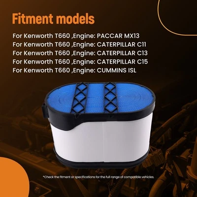 Filtro de aire del motor para Kenworth T660 T800 Cummins ISX ISL ISM P616056 Foto 1 de 4