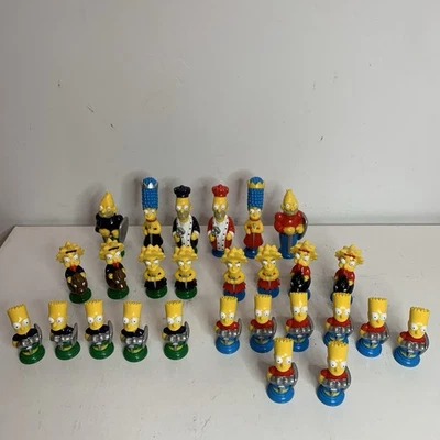 Vintage The Simpsons 3D Chess 27 Pieces 1991 Xlnt Condition Fast Shipping - Image 1 of 3