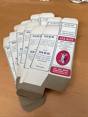 GER-MINE Cough Relief Medicine 6 Each Boxes 1930's Folded Unused - Image 1 of 4