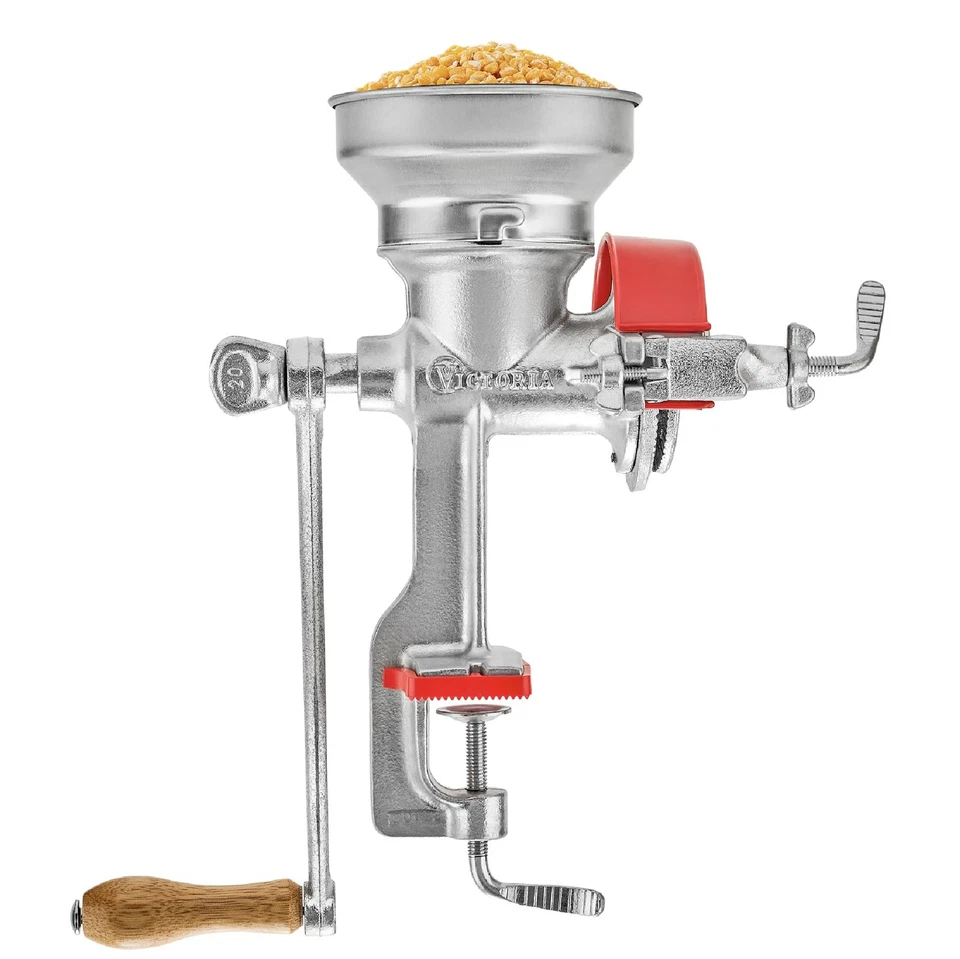 Victoria Cast Iron Manual Grain Grinder with Table Clamp (GRN-101)